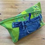 2 Patchwork bags with denim elements - Set