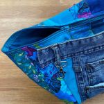 Patchwork bag with denim elements - Blue